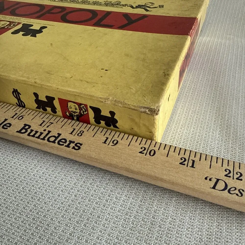 Vintage Monopoly 1954 Board Game Yellow Box - Complete!